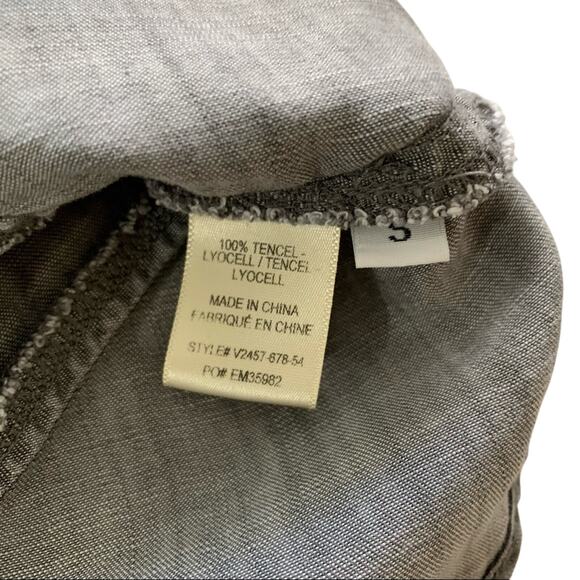 Via Penny Lane Reworked Apparel | Journey Graphic Gray Button Up Shirt Small - Picture 11 of 12